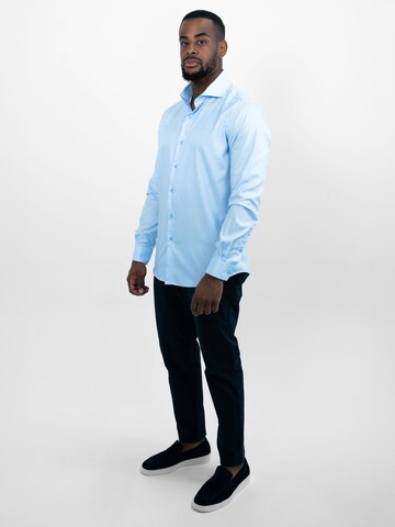 Vercate Slim Fit Businesshemd 'No. 1' in Blau