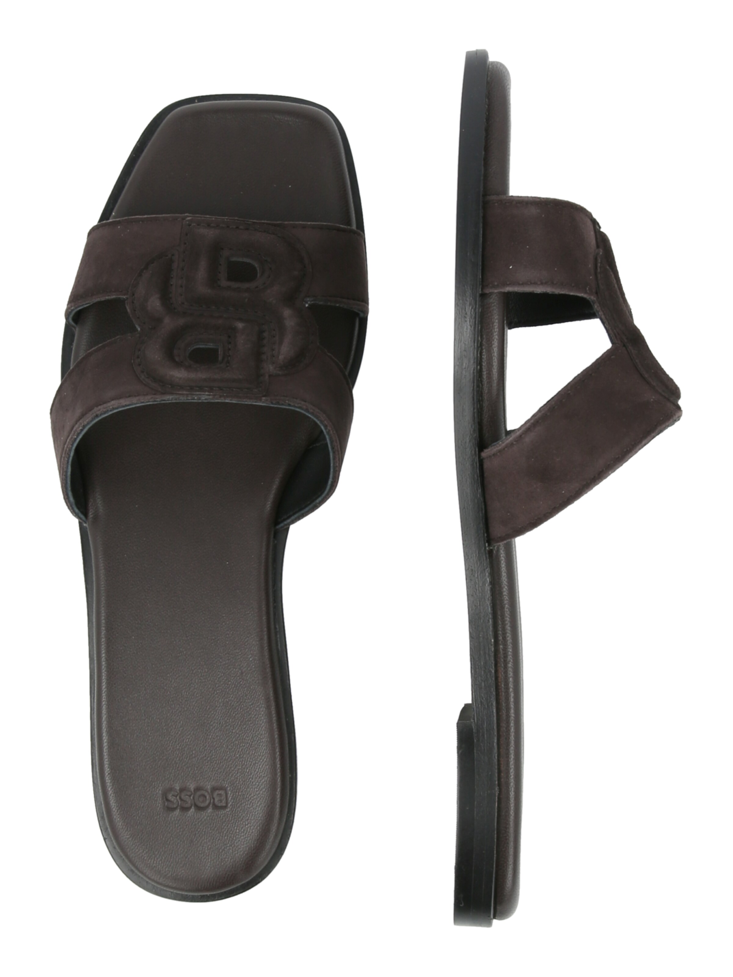 BOSS - Sapato aberto 'Charlize' em castanho