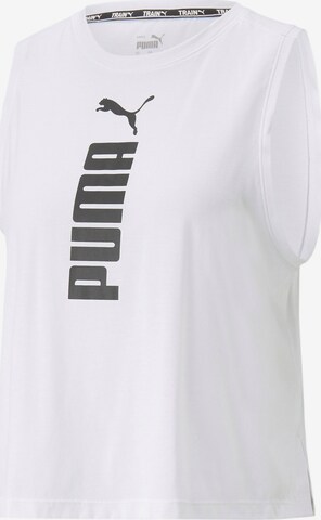 PUMA - Top desportivo em branco: frente