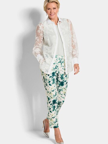 Goldner Blouse in Wit