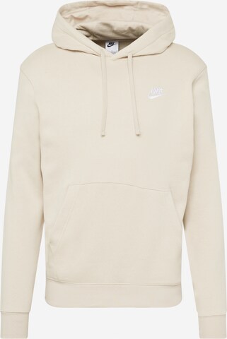 Nike SportswearSweater majica 'Club Fleece' - smeđa boja: prednji dio
