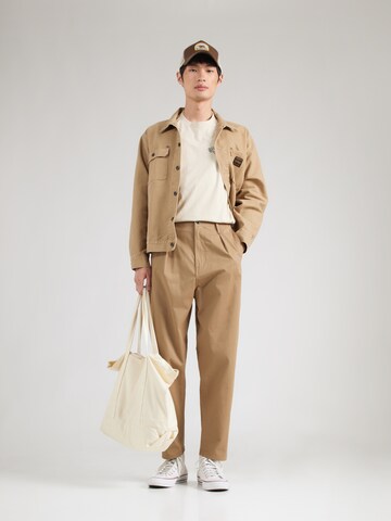 Effilé Pantalon à pince G-STAR en beige