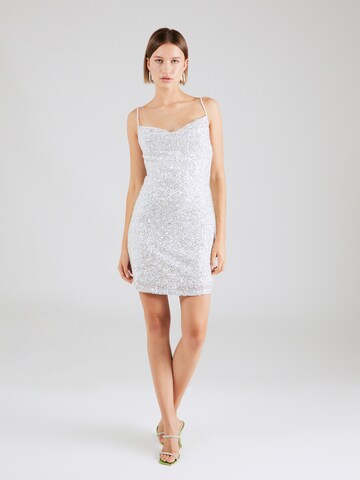 Robe de cocktail GLAMOROUS en argent : devant