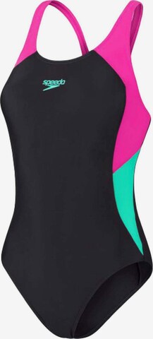 Maillot de bain sport SPEEDO en noir : devant