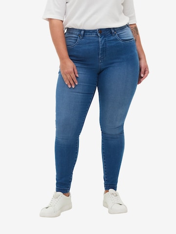 Zizzi Skinny Jeans 'Amy' in Blauw: voorkant