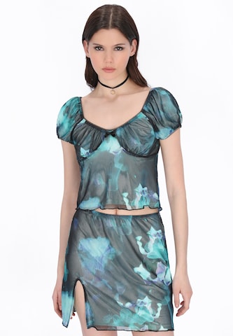 myMo ROCKS - Blusa em azul: frente