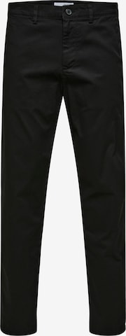 SELECTED HOMME - Pantalón chino en negro: frente