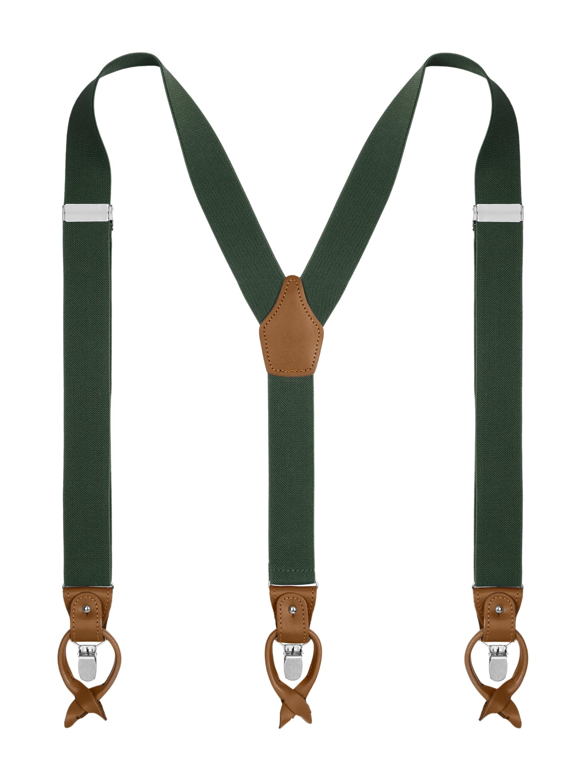 Trendhim Suspenders 'Rick' in Green: front
