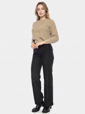Baggy Pantaloni 'Pantalón Recto Tweed -- Women's Black Trousers' di wild pony in nero