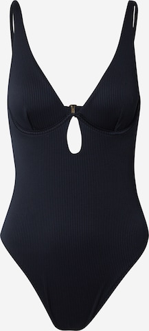HOLLISTERTrokutasti Jednodijelni kupaći kostim - crna boja: prednji dio