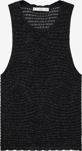 MANGO Stricktop 'OSIO' in Schwarz: Vorderseite