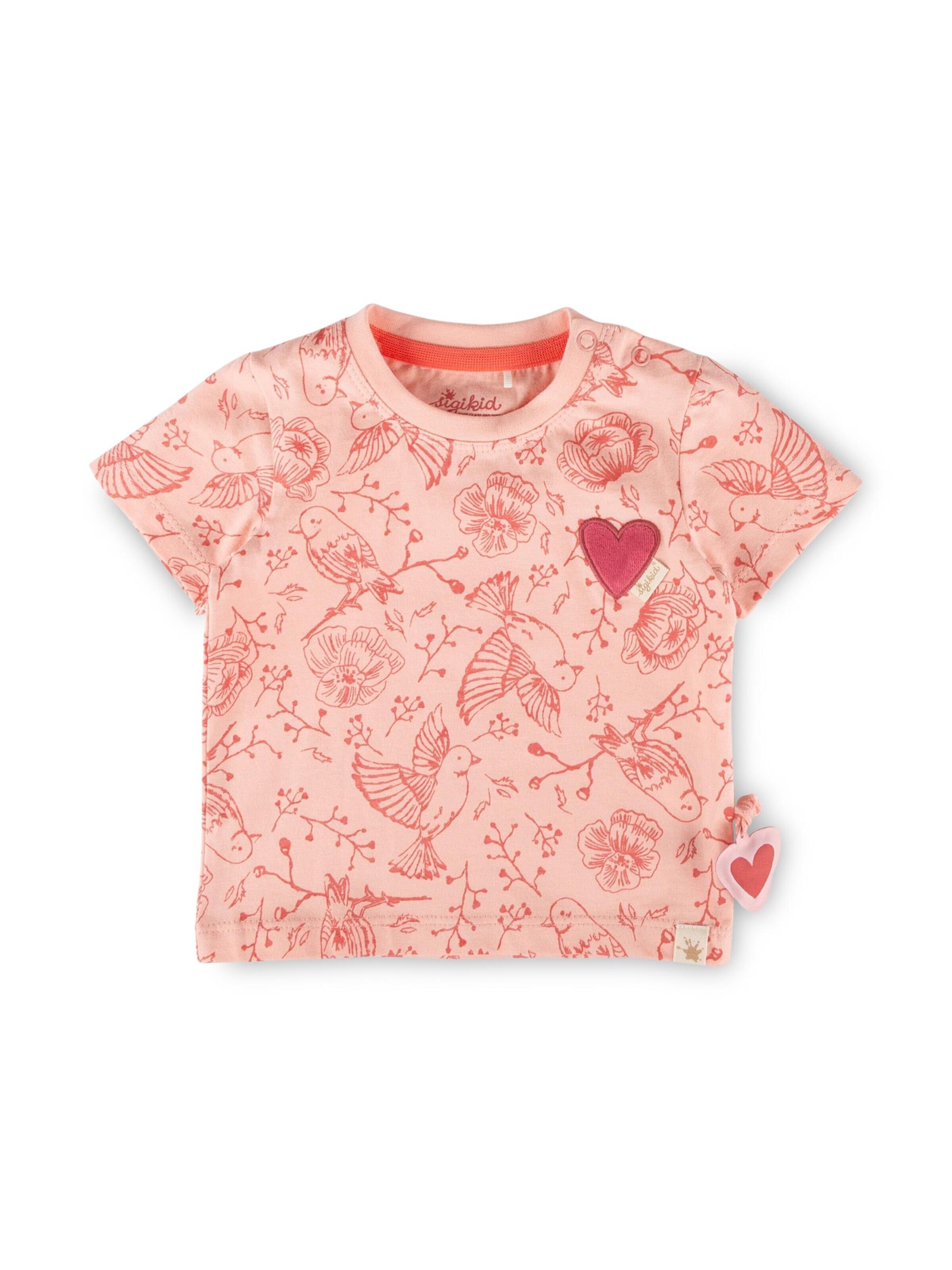 SIGIKID Shirt 'T-Shirt Pink Birds'‌‌‌‌ in Pink: Vorderseite