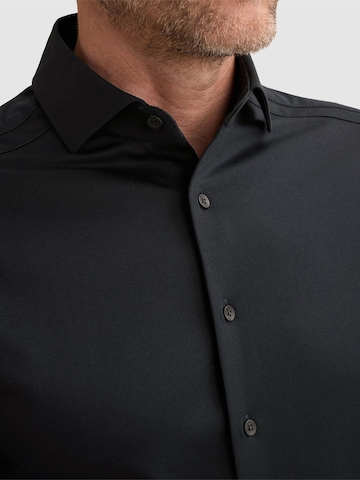 VANGUARD Regular fit Overhemd 'Elevated Knit shirt with widespread collar' in Blauw