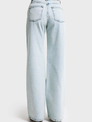 IT'S BASIC Regular Jeans 'STRAIGHT MID RISE JEANS' in Blauw