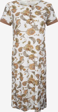 Chemise de nuit 'Irises' Goldenbay en blanc : devant