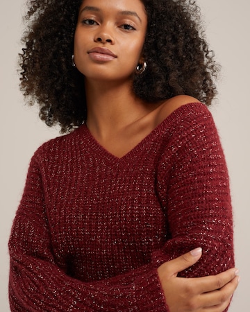 Pull-over WE Fashion en rouge