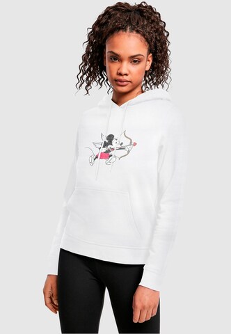 ABSOLUTE CULT Sweatshirt 'Mickey Mouse - Love Cherub Vintage' in Wit: voorkant