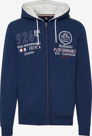 FQ1924 Zip-Up Hoodie 'THURE' in Blue: front