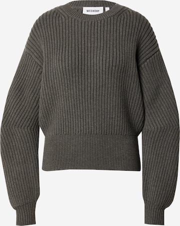 WEEKDAY Sweater 'Dion' in Green: front