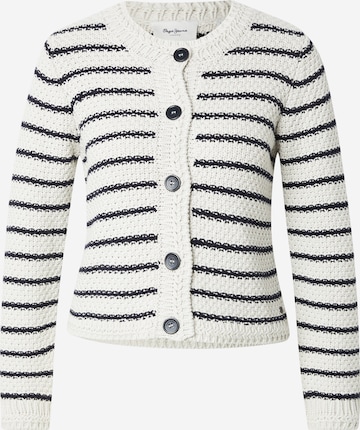 Pepe Jeans Strickjacke 'Cassie' in Weiß: Vorderseite
