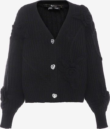 Cardigan faina en noir : devant