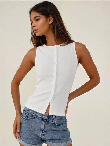 Hiccup - Top de malha em branco: frente