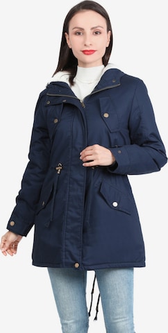 YOUTHUP Winterjacke in Blau: Vorderseite