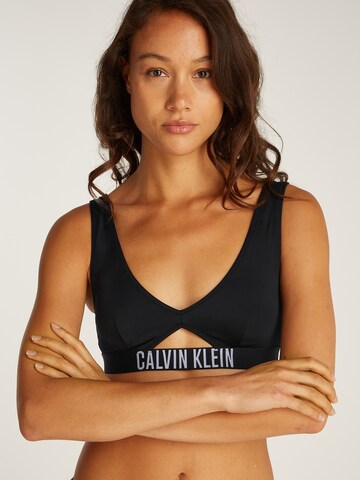 Calvin Klein Swimwear Trikotni nedrčki Bikini zgornji del | črna barva