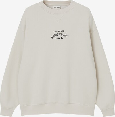 Pull&Bear Sweatshirt i ljusgrå / svart, Produktvy