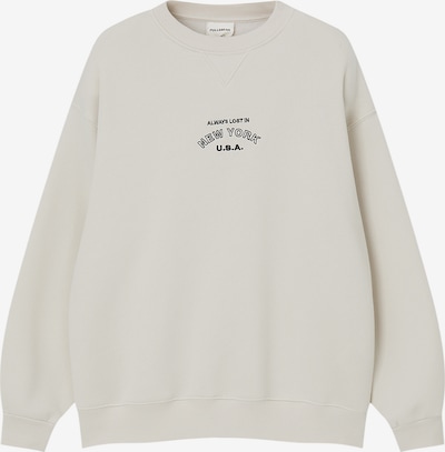 Pull&Bear Sweatshirt i ljusgrå / svart, Produktvy