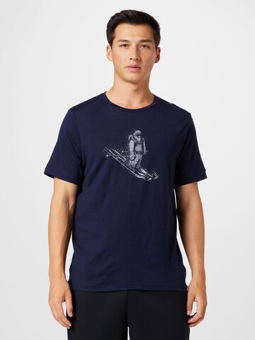 T-Shirt fonctionnel 'Tech Lite II Skiing Yeti' ICEBREAKER en bleu : devant