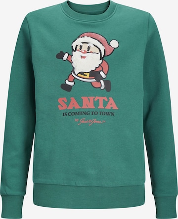 Sweat 'X-mas' Jack & Jones Junior en vert : devant