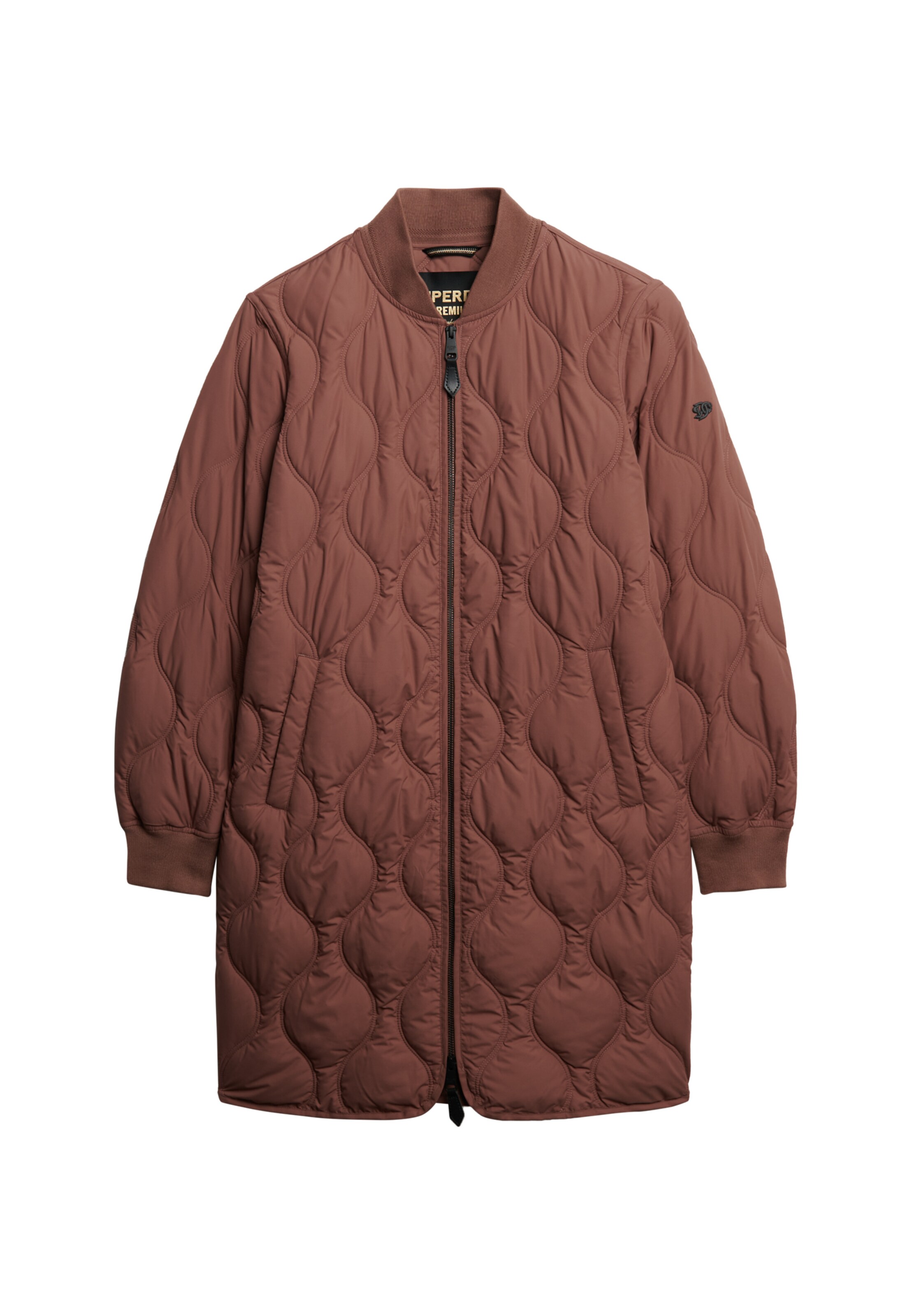 Superdry Tussenmantel in Bruin: voorkant