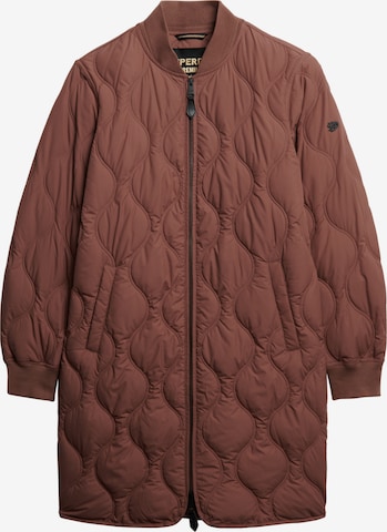Manteau mi-saison Superdry en marron : devant