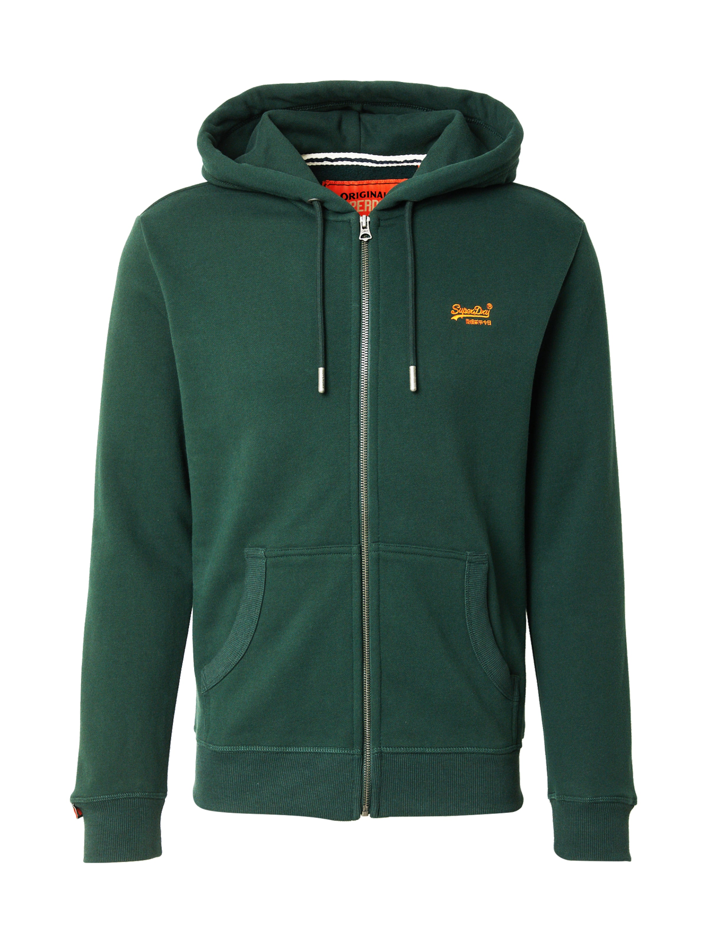 Giacca di felpa 'Essential' di Superdry in verde: frontale