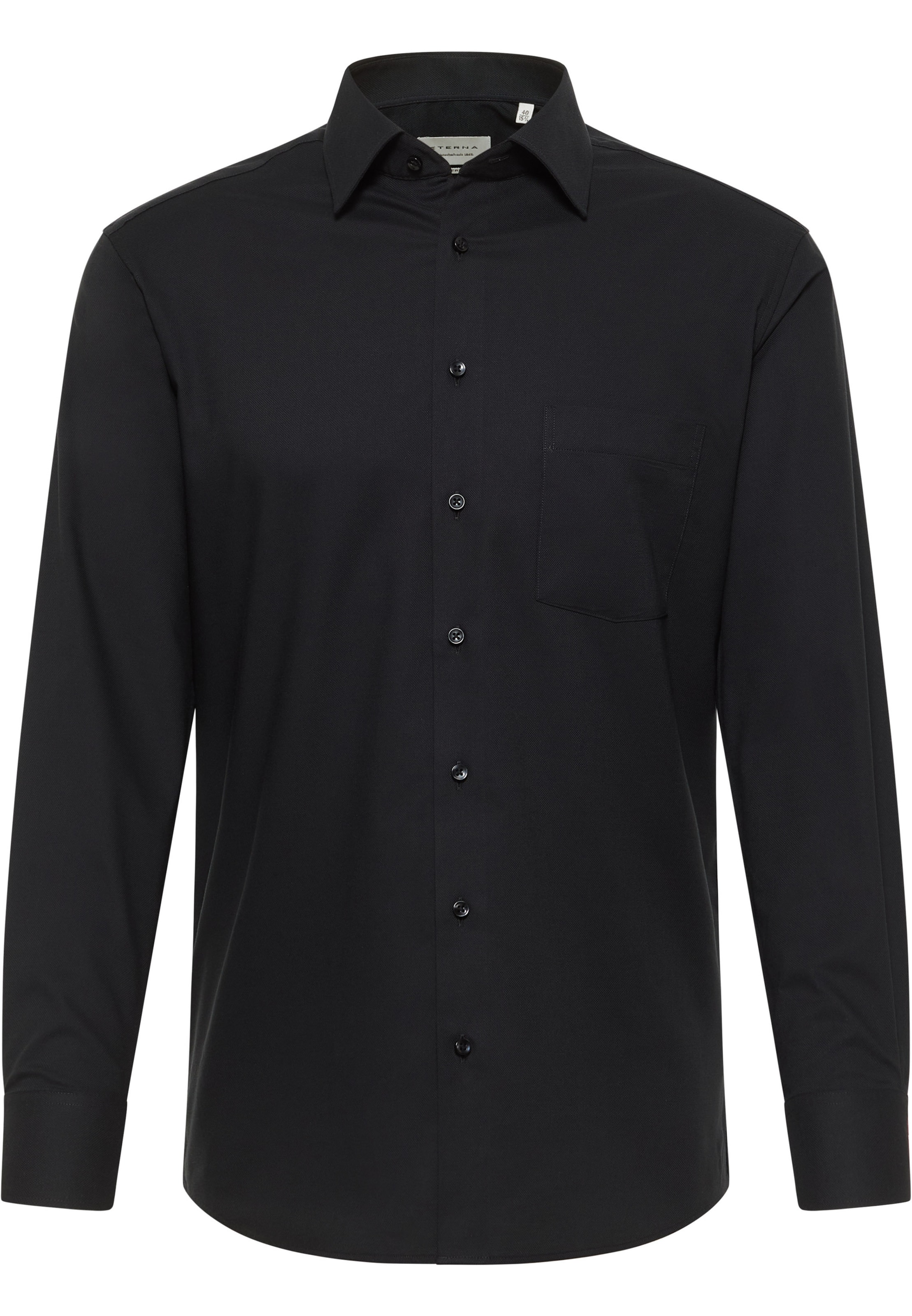 ETERNA Zakelijk overhemd in Zwart: voorkant