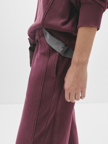 Pull&Bear Wide Leg Hose in Lila