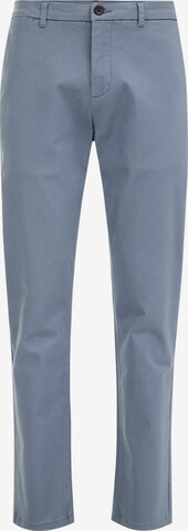 WE Fashion Chino 'Billy Solid' in Blauw: voorkant