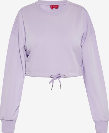 swirly Sweatshirt in Purple: front