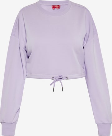 swirly Sweatshirt in Purple: front