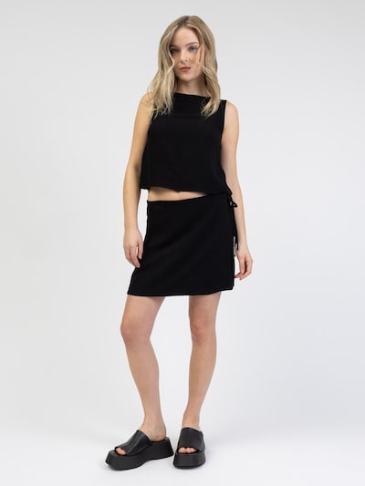 BROKE + SCHÖN Skirt 'Wickelrock aus Leinen-Mix' in 34 in Black, Item view