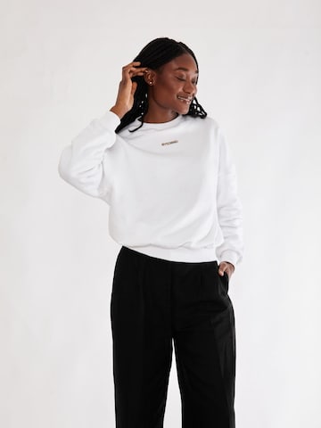 BAYSIDE BOUND Oversizepullover 'THE BAYSIDE UNISEX OVERSIZE SWEATER'‌ in Weiß: Vorderseite