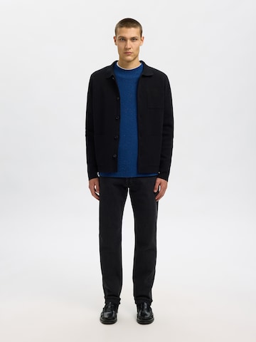 Coupe slim Jean 'SLH175-BEN KORI' SELECTED en noir