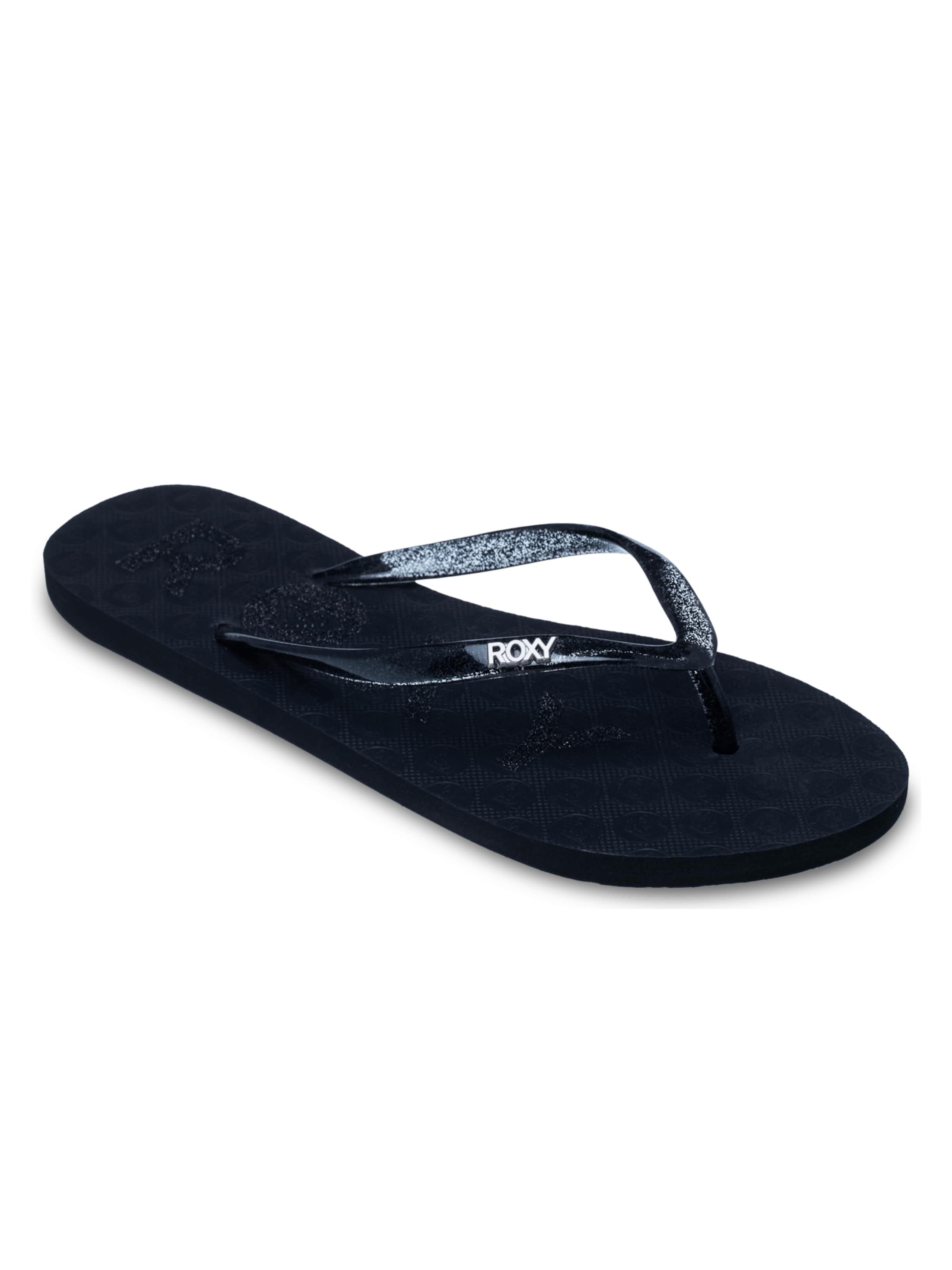ROXY T-Bar Sandals 'Viva Sparkle' in Black: front