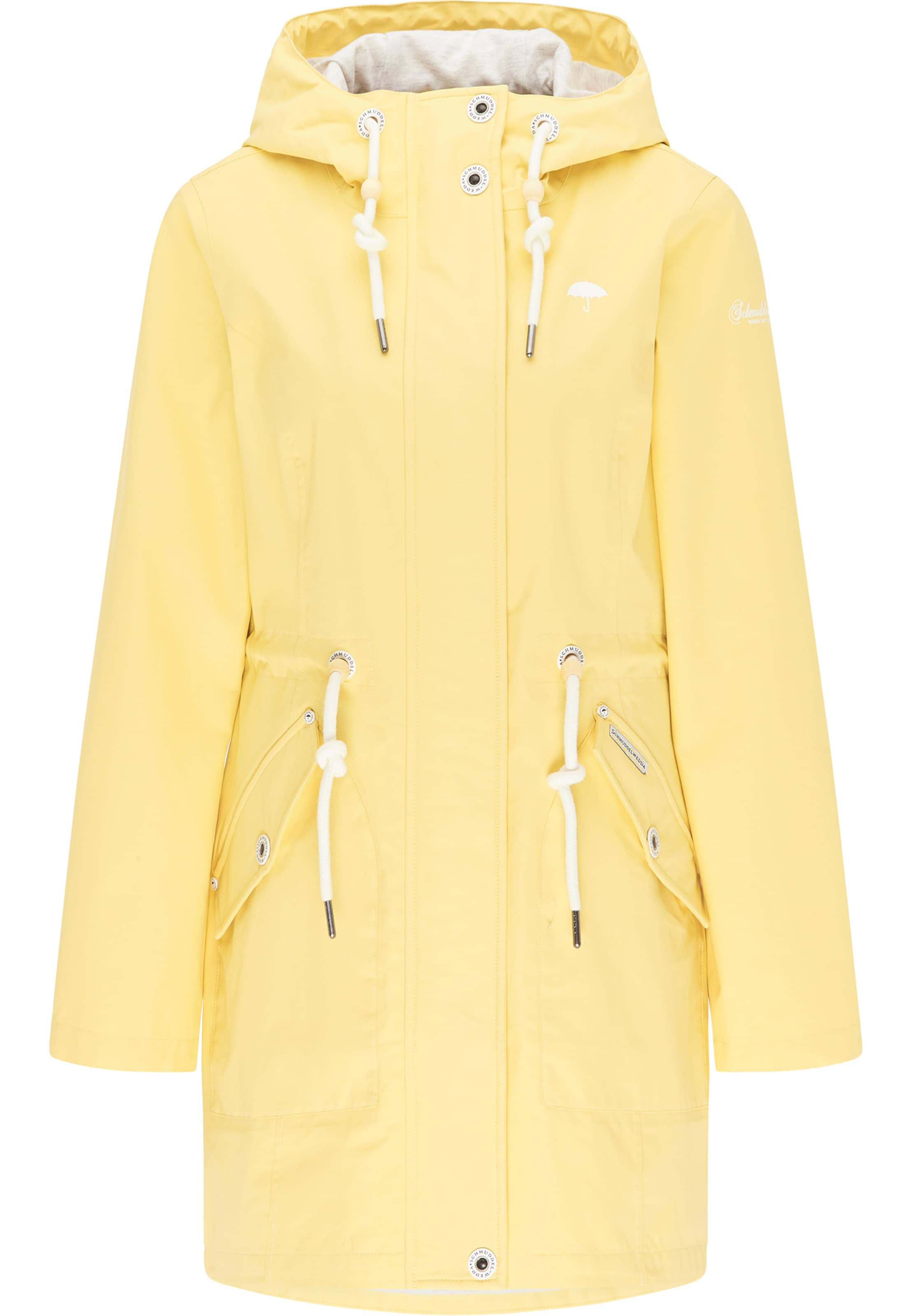 Schmuddelwedda Funktsionaalne mantel, värv kollane: eest vaates