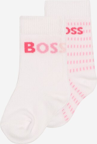 BOSS Kidswear Socks in White: front