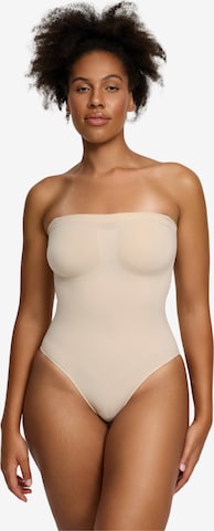 Body modelant 'Trägerloser Bodysuit Sculpting Shapewear mit String' cfab (formerly creamy fabrics) en beige : devant