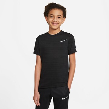 NIKE Sportshirt 'Miler' in Schwarz: predná strana