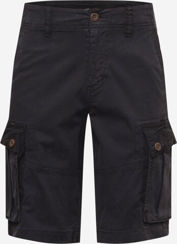 Pantalon cargo American Eagle en noir : devant