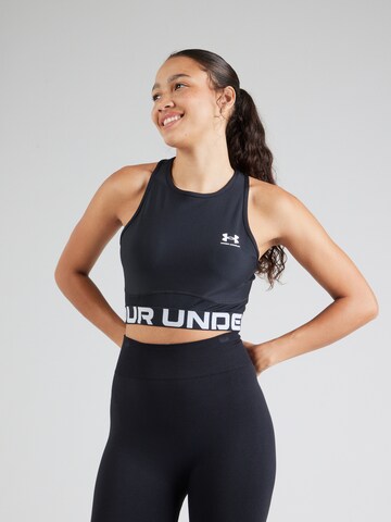 Top sportivo di UNDER ARMOUR in nero: frontale